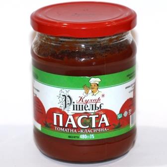 Паста томатна Кухар Рішельє Класична 25% стерилізована, 480 г